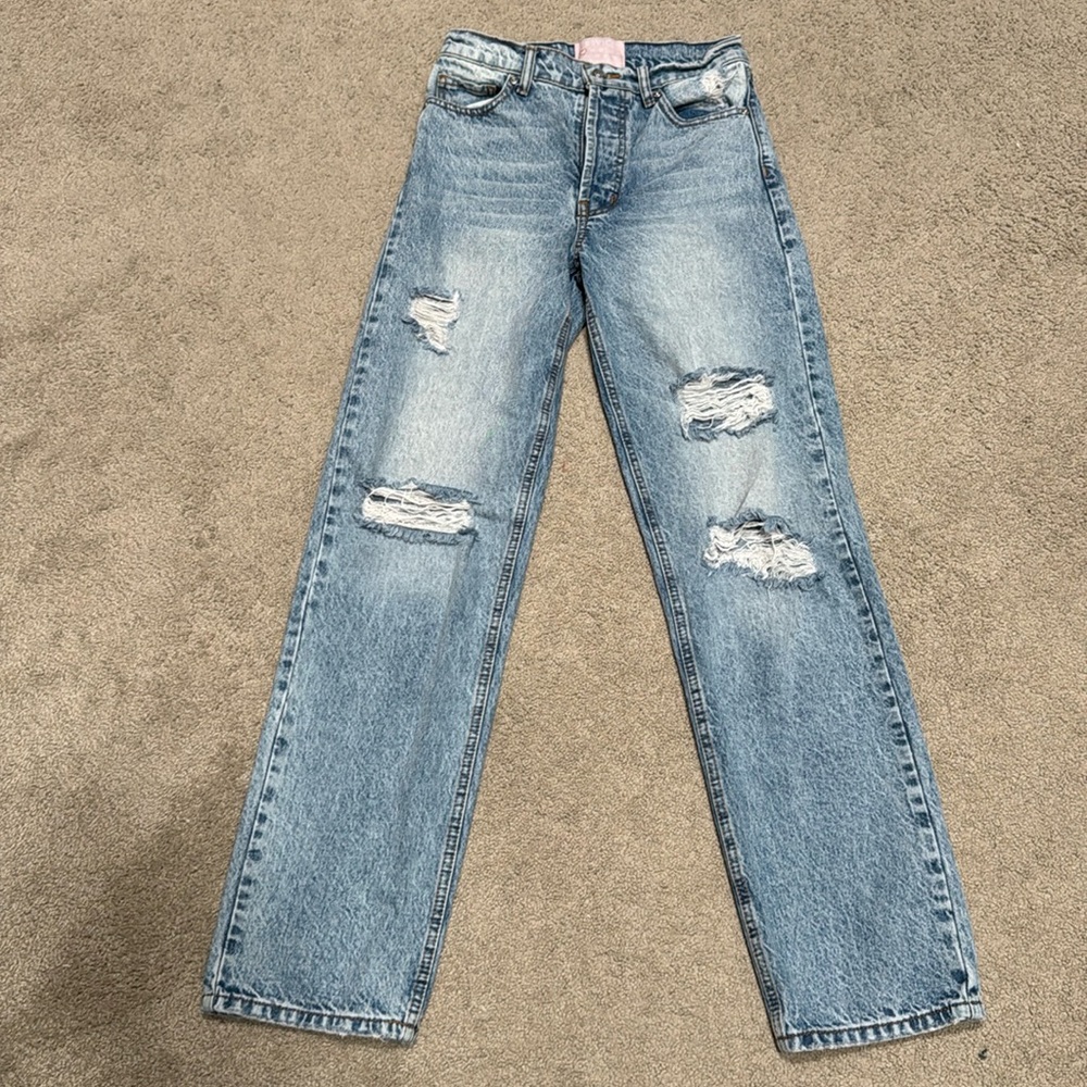 REVICE Distressed Light Blue Jeans